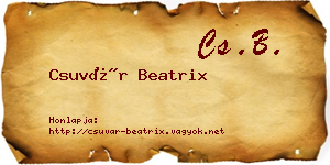 Csuvár Beatrix névjegykártya